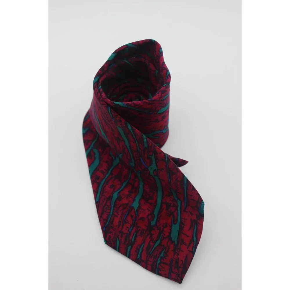 Vintage Stonehenge Molecular Expressions‎ scientific meteorite print silk tie